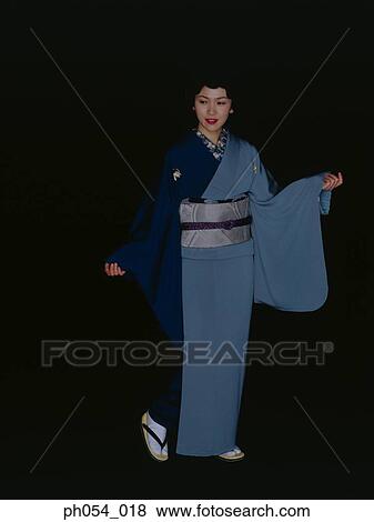 Japanese woman in kimono, portrait View Large Photo Image Stock Photo - Japanese woman in kimono, portrait . Fotosearch