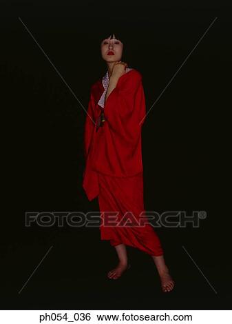 Japanese woman in kimono, portrait View Large Photo Image Stock Photograph - Japanese woman in kimono, portrait. Fotosearch