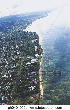 Stock Image - Coastal view of Oahu, Hawaii. Fotosearch
