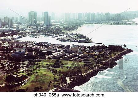 Stock Image - Coastal view of Oahu, Hawaii. Fotosearch