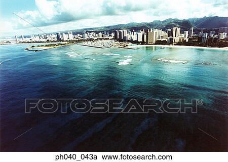 Hawaii, Oahu, Honolulu, Waikiki and Magic Island View Large Photo Image Stock Image - Hawaii, Oahu, Honolulu, Waikiki and Magic Island . Fotosearch