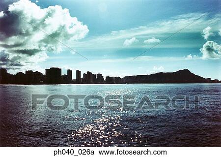 USA, Hawaii, Oahu, Diamond Head in background View Large Photo Image Stock Image - USA, Hawaii, Oahu, Diamond Head in background . Fotosearch