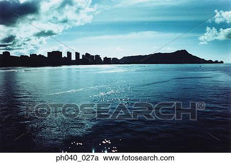 USA, Hawaii, Oahu, Diamond Head in background View Large Photo Image Stock Image - USA, Hawaii, Oahu, Diamond Head in background . Fotosearch