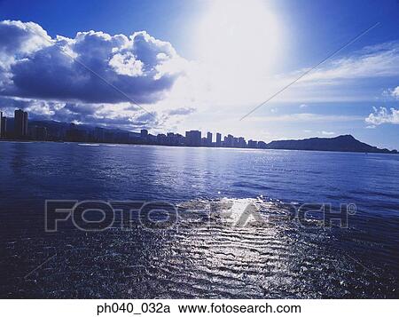 USA, Hawaii, Oahu, Diamond Head in background View Large Photo Image Stock Image - USA, Hawaii, Oahu, Diamond Head in background . Fotosearch