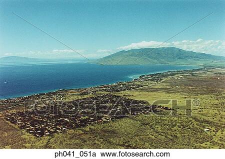 Aerial of the coastline of Maui and surrounding islands. View Large Photo Image Stock Image - Aerial of the coastline of Maui and surrounding islands. . Fotosearch