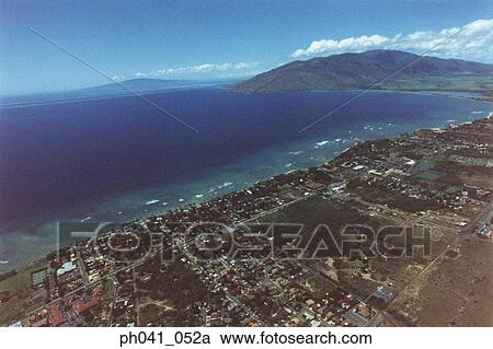 Aerial of the coastline of Maui and surrounding islands. View Large Photo Image Stock Image - Aerial of the coastline of Maui and surrounding islands. . Fotosearch