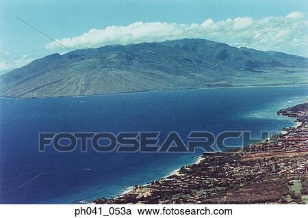 Aerial of the coastline of Maui and surrounding islands. View Large Photo Image Stock Image - Aerial of the coastline of Maui and surrounding islands. . Fotosearch