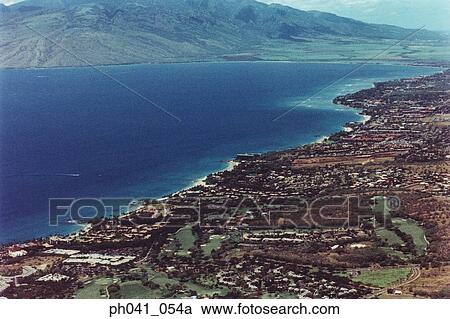 Aerial of the coastline of Maui and surrounding islands. View Large Photo Image Stock Image - Aerial of the coastline of Maui and surrounding islands. . Fotosearch