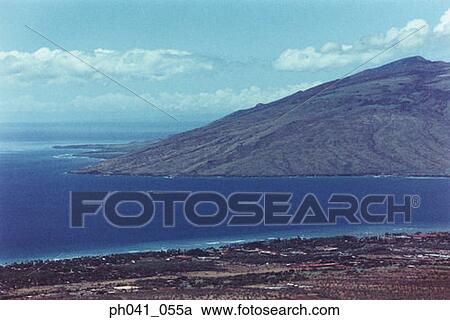 Aerial of the coastline of Maui and surrounding islands. View Large Photo Image Stock Image - Aerial of the coastline of Maui and surrounding islands. . Fotosearch