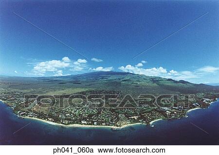 Aerial of the coastline of Maui and surrounding islands. View Large Photo Image Stock Image - Aerial of the coastline of Maui and surrounding islands. . Fotosearch