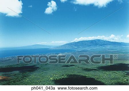 Aerial over land of Maui, Hawaii View Large Photo Image Stock Image - Aerial over land of Maui, Hawaii . Fotosearch