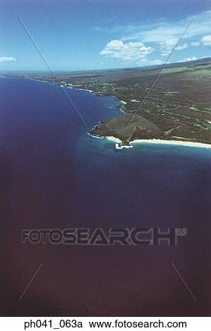 Coastline of Maui, Hawaii, Aerial view View Large Photo Image Stock Image - Coastline of Maui, Hawaii, Aerial view. Fotosearch