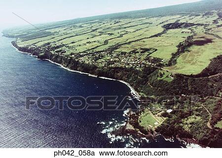 Stock Image - USA, Hawaii, Big Island, coast scenic . Fotosearch