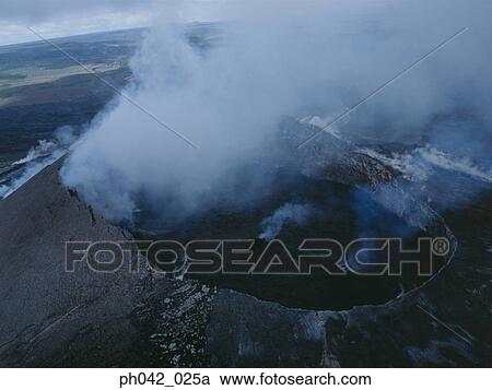 Volcano crater, Big Island, Hawaii, elevated view View Large Photo Image Stock Image - Volcano crater, Big Island, Hawaii, elevated view. Fotosearch