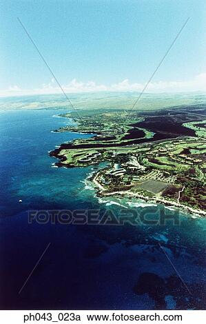 Coastline of Big Island, Hawaii, aerial view View Large Photo Image Stock Image - Coastline of Big Island, Hawaii, aerial view. Fotosearch