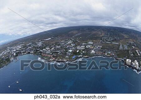 Coastline of Big Island, Hawaii, fisheye view View Large Photo Image Stock Image - Coastline of Big Island, Hawaii, fisheye view. Fotosearch