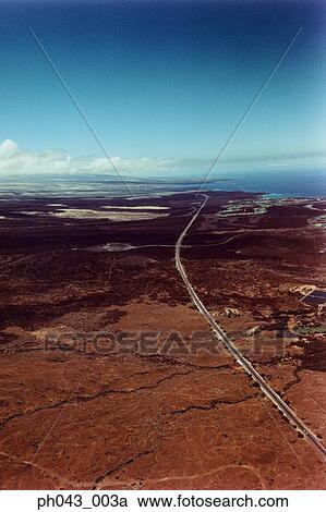 USA, Hawaii, Big Island, highway on lava field, aerial view View Large Photo Image Stock Image - USA, Hawaii, Big Island, highway on lava field, aerial view . Fotosearch
