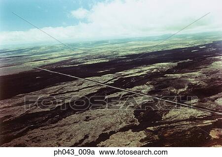USA, Hawaii, Big Island, highway on lava field, aerial view View Large Photo Image Stock Image - USA, Hawaii, Big Island, highway on lava field, aerial view . Fotosearch