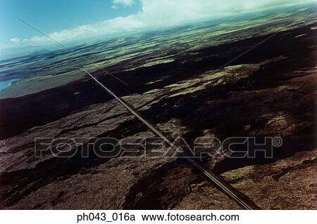 USA, Hawaii, Big Island, highway on lava field, aerial view View Large Photo Image Stock Image - USA, Hawaii, Big Island, highway on lava field, aerial view . Fotosearch
