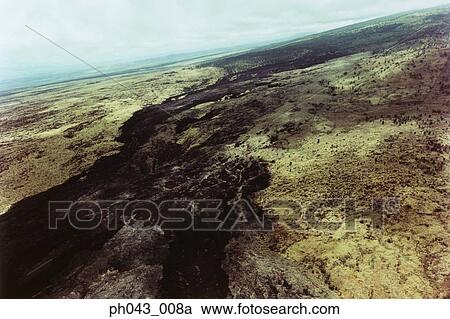 USA, Hawaii, Big Island, lava field, aerial view View Large Photo Image Stock Image - USA, Hawaii, Big Island, lava field, aerial view. Fotosearch