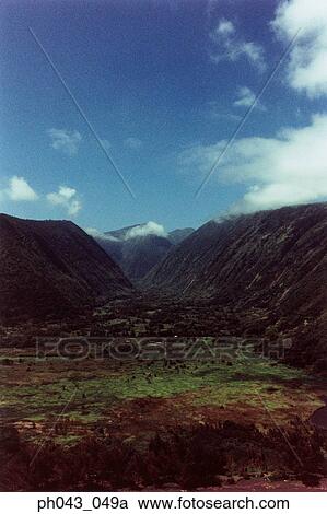 Stock Image - USA, Hawaii, Big Island, Steep cliffs . Fotosearch