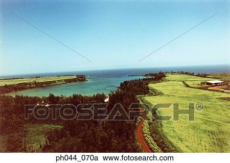 Lands, fields, coast and tracks, Kauai, Hawaii, aerial view View Large Photo Image Stock Image - Lands, fields, coast and tracks, Kauai, Hawaii, aerial view. Fotosearch