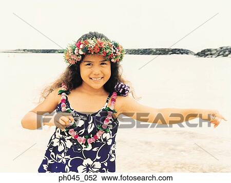 Little hula girl dancing near ocean View Large Photo Image Stock Image - Little hula girl dancing near ocean. Fotosearch