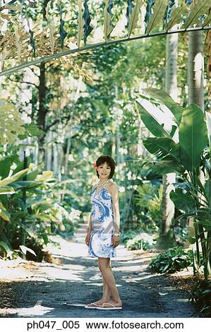 Young woman posing in Hawaiian blouse View Large Photo Image Stock Photography - Young woman posing in Hawaiian blouse. Fotosearch