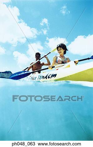 Young couple Kayaking View Large Photo Image Stock Image - Young couple Kayaking . Fotosearch