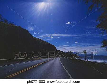 Stock Image - US, Hawaii, Country road. Fotosearch