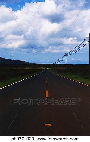 Stock Image - US, Hawaii, Country road. Fotosearch