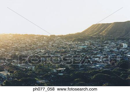 Stock Photo - View of Diamond Head, Hawaii . Fotosearch