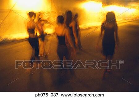 Stock Photo - Group of young women hanging out. Fotosearch
