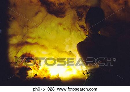 Silhouette of young woman in nightclub View Large Photo Image Stock Photo - Silhouette of young woman in nightclub. Fotosearch