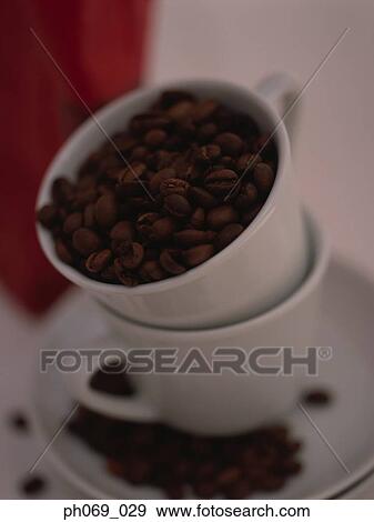 Cup of Coffee Beans View Large Photo Image Stock Photo - Cup of Coffee Beans . Fotosearch