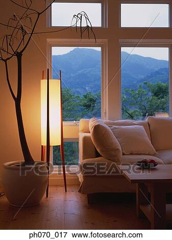 Living room interior View Large Photo Image Stock Photo - Living room interior. Fotosearch