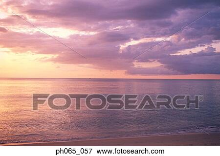 Dawn on beach View Large Photo Image Stock Photo - Dawn on beach. Fotosearch