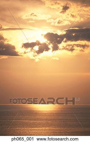 Ocean sunset View Large Photo Image Stock Image - Ocean sunset . Fotosearch