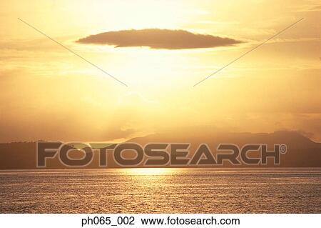 Ocean sunset View Large Photo Image Stock Image - Ocean sunset . Fotosearch
