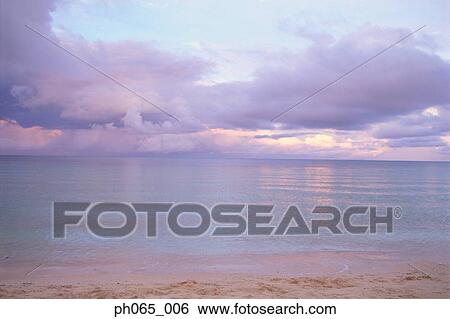 Ocean sunset View Large Photo Image Stock Photograph - Ocean sunset . Fotosearch