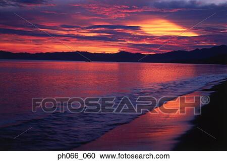 Beach sunset View Large Photo Image Stock Image - Beach sunset . Fotosearch