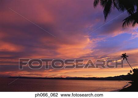 Stock Image - Beach sunset . Fotosearch