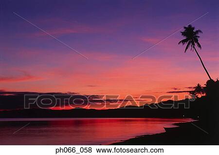 Stock Photo - Beach sunset . Fotosearch