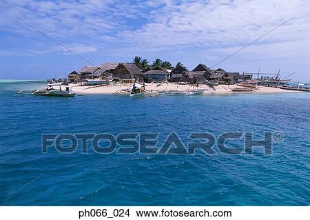Picture - Island village. Fotosearch