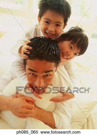 Portrait of father and children View Large Photo Image Stock Photography - Portrait of father and children. Fotosearch