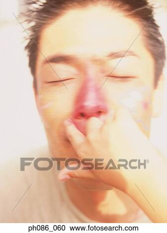 Daughter painting father's face View Large Photo Image Stock Image - Daughter painting father's face. Fotosearch