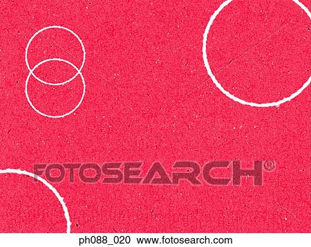 Stock Image - White circles against pink background. Fotosearch