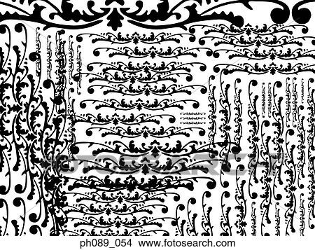 Black floral patterns against white background View Large Photo Image Picture - Black floral patterns against white background. Fotosearch
