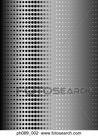 Stock Image - Black, gray and white dotted pattern. Fotosearch