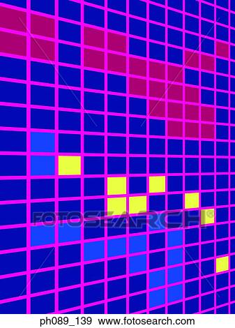 Multicolor grid pattern against blue background View Large Photo Image Stock Photo - Multicolor grid pattern against blue background. Fotosearch